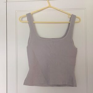 Aritzia thick ribbed tank in purple